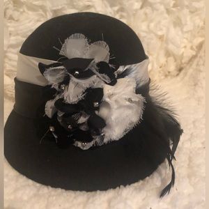 Frine Millinery by August accessories black wool hat